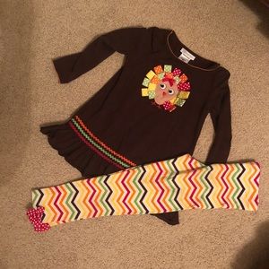 Bonnie Jean Turkey Leggings Set